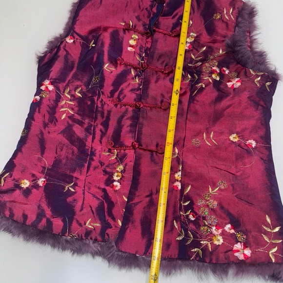 G10 Pink Chinese Fur Embroidered Jacket Best Size M S4 Or Small - Picture 3 of 5